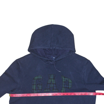 GAP Mens Blue XL Pullover Hoodie Logo Fleece Sweatshirt
