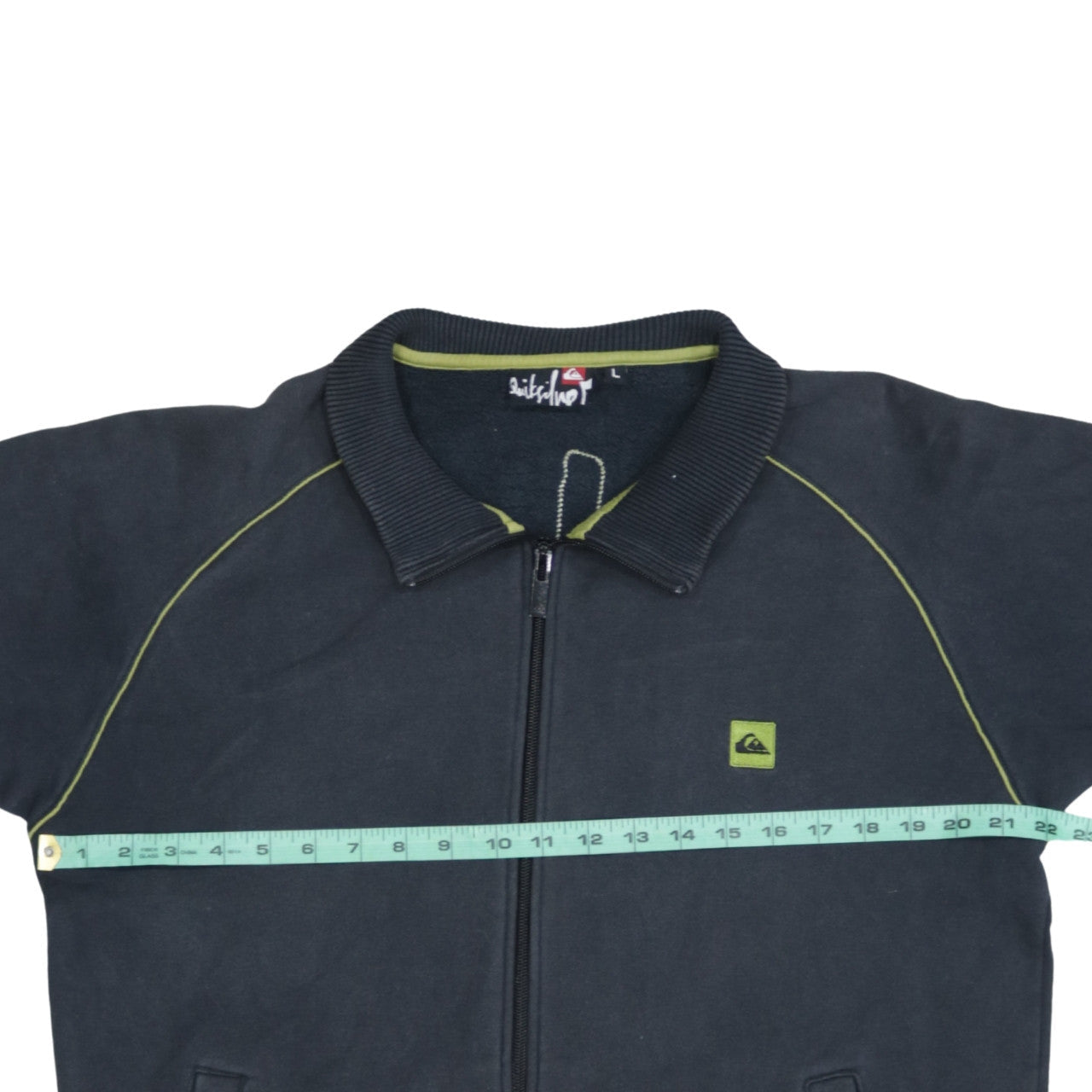 Quiksilver Mens Black Fleece Full Zip Collared Sweatshirt L