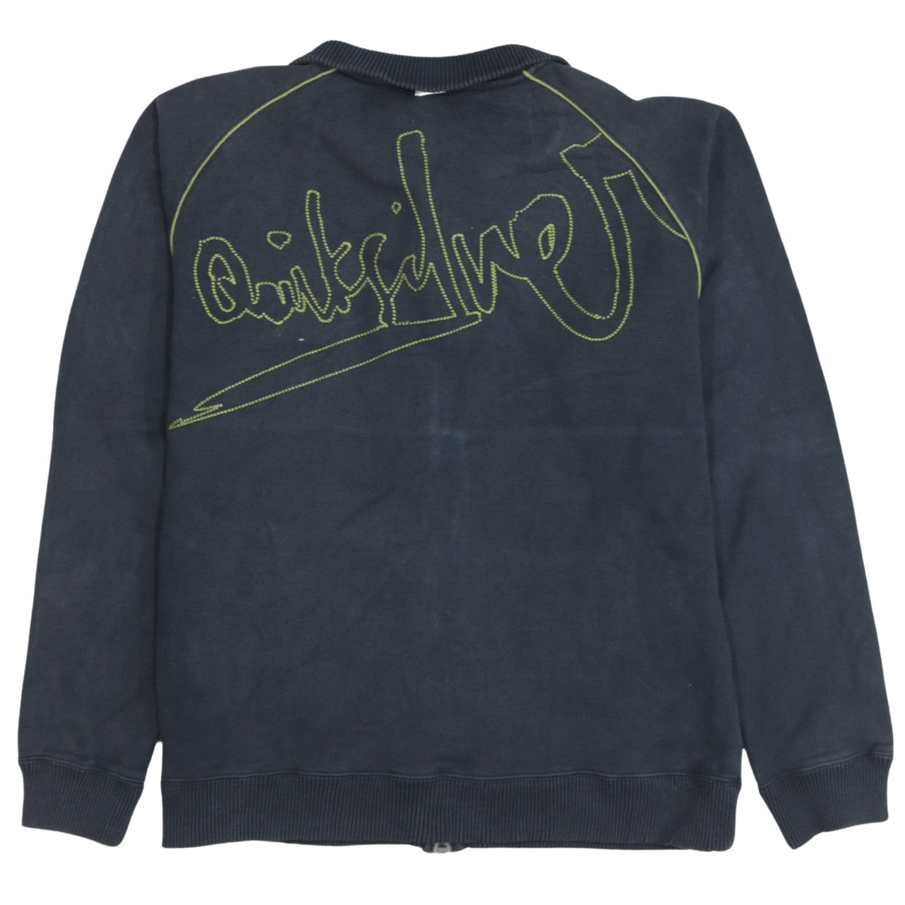 Quiksilver Mens Black Fleece Full Zip Collared Sweatshirt L