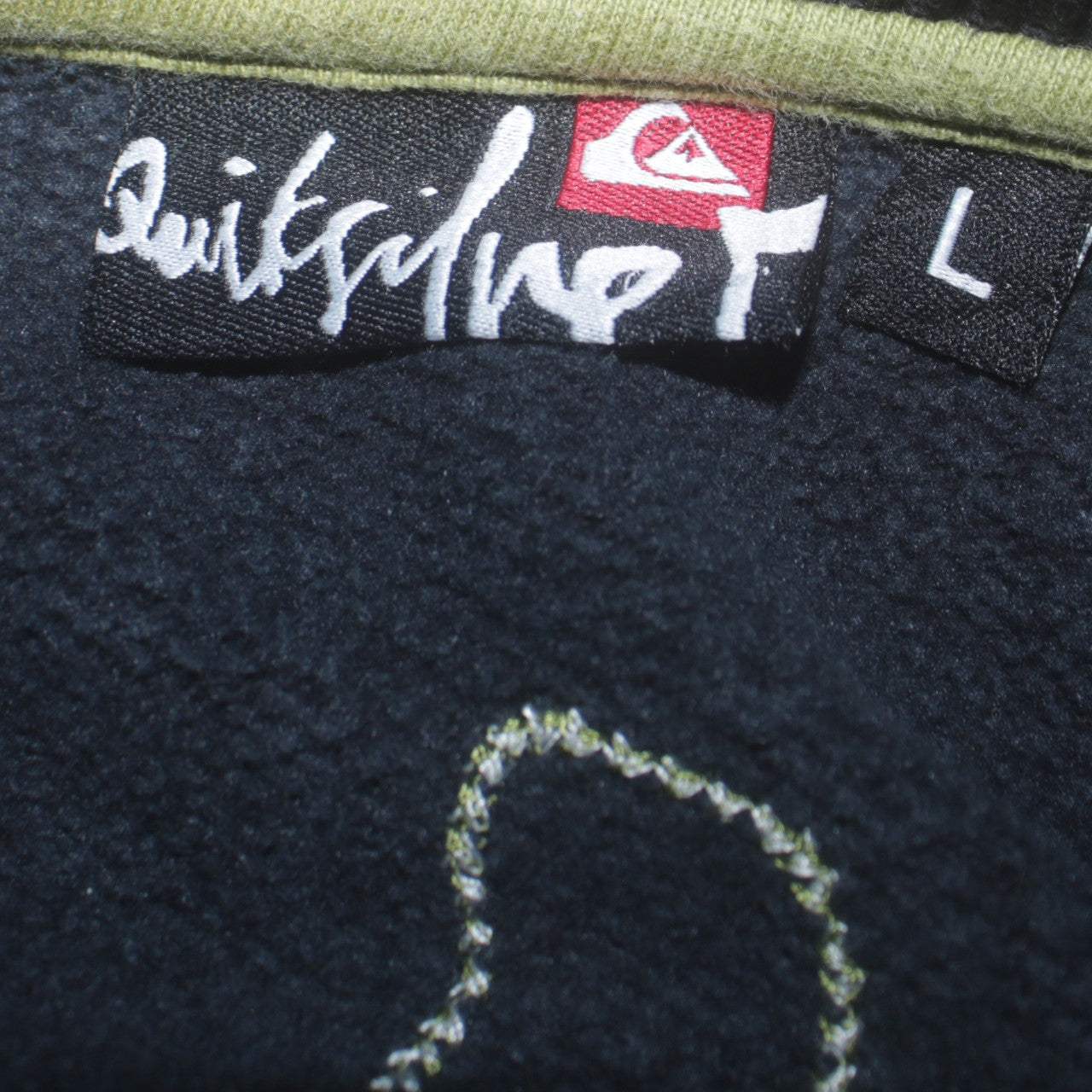 Quiksilver Mens Black Fleece Full Zip Collared Sweatshirt L