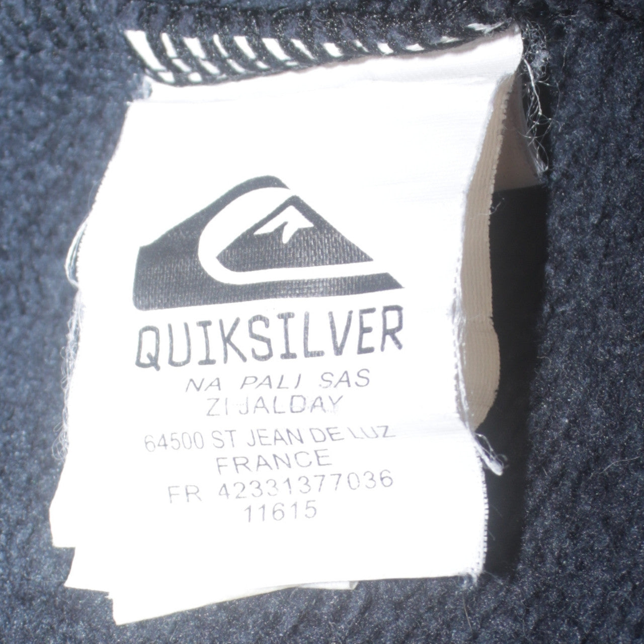 Quiksilver Mens Black Fleece Full Zip Collared Sweatshirt L