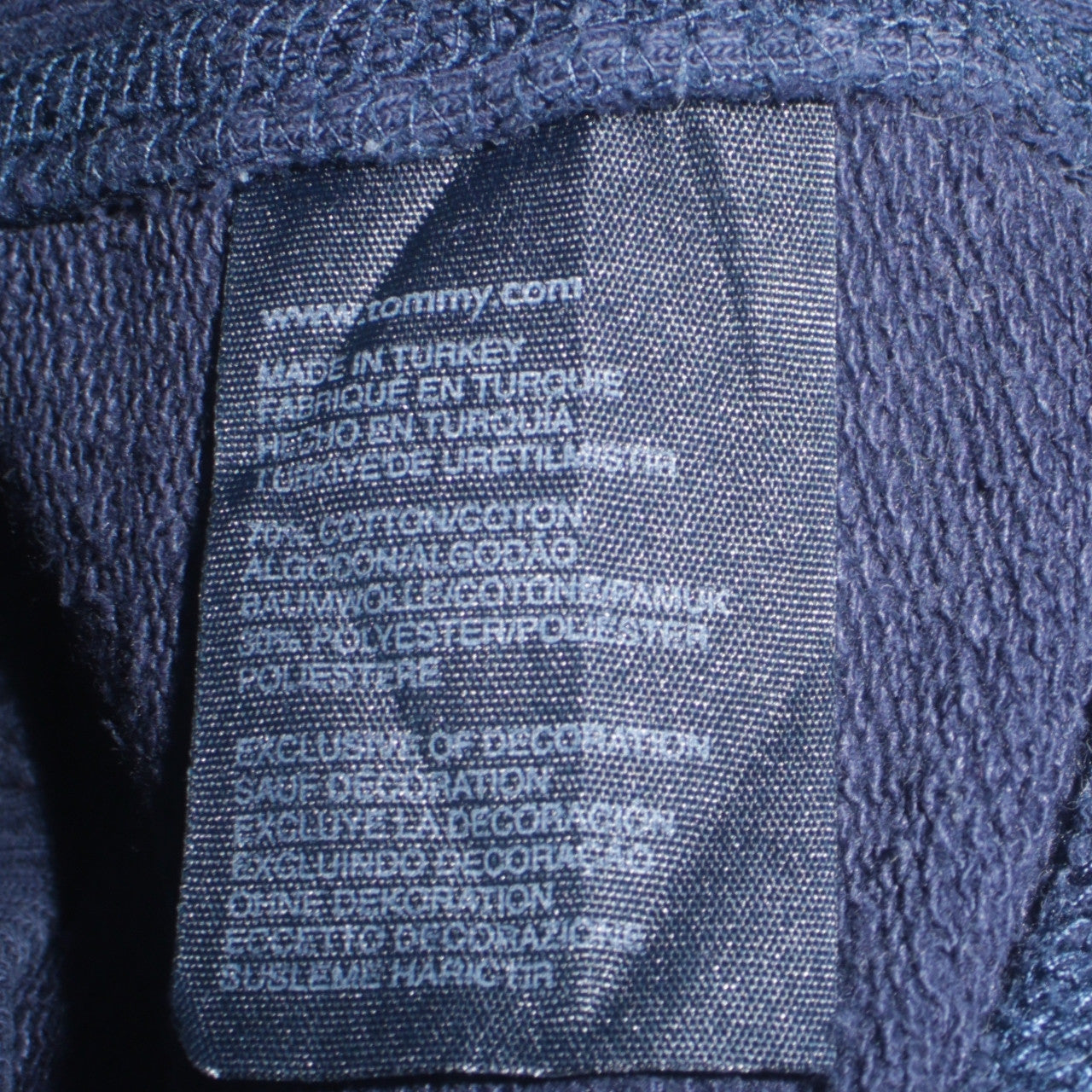 Tommy Hilfiger Men's Blue Full Zip Hoodie M USA Graphic Sweatshirt
