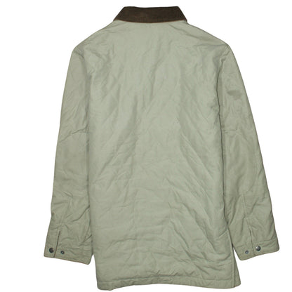 Polo Ralph Lauren Men's Beige Quilted Jacket M Brown Collar Classic Style