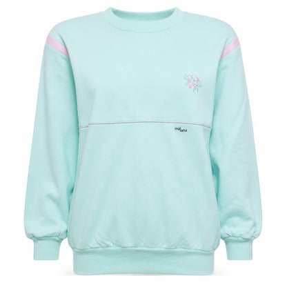 Mañana Women’s Blue Long Sleeve Cotton T-Shirt Size 14