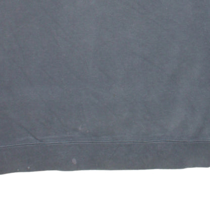 Nike Men's Grey Crew Neck Sweatshirt Small Logo Print Cotton Blend