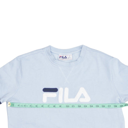 Fila Women Light Blue Crew Neck Pullover Sweatshirt M