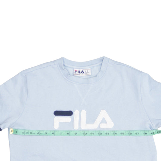 Fila Women Light Blue Crew Neck Pullover Sweatshirt M