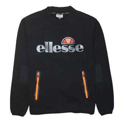 Ellesse Womens Black Size 10 Pullover Sweatshirt with Zip Pockets