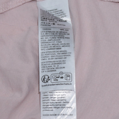 Levi's Womens Pink Logo Basic Crew Neck Cotton T-Shirt XS