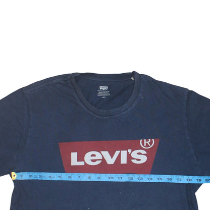 Levi's Men's Blue Logo Graphic Crew Neck Cotton T-Shirt Size L