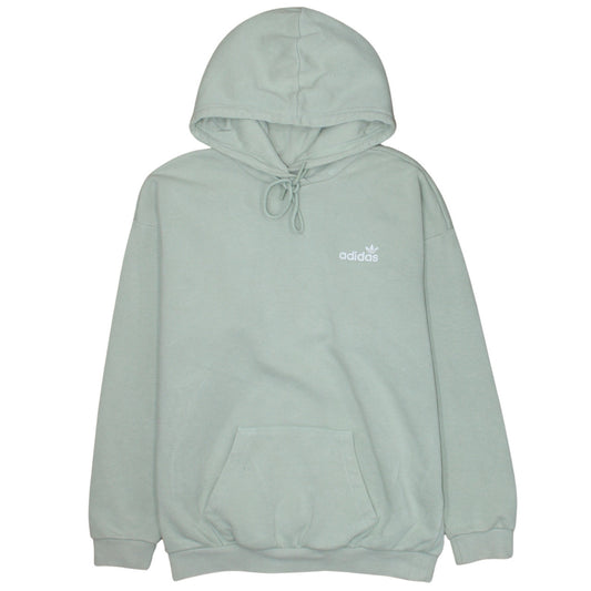 Adidas Women’s Green Pullover Hoodie Size 8 Relaxed Fit Sweatshirt