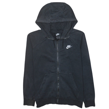 Nike Men's Black Full Zip Hoodie Size M Cotton Fleece Sweatshirt