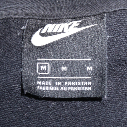 Nike Men's Black Full Zip Hoodie Size M Cotton Fleece Sweatshirt