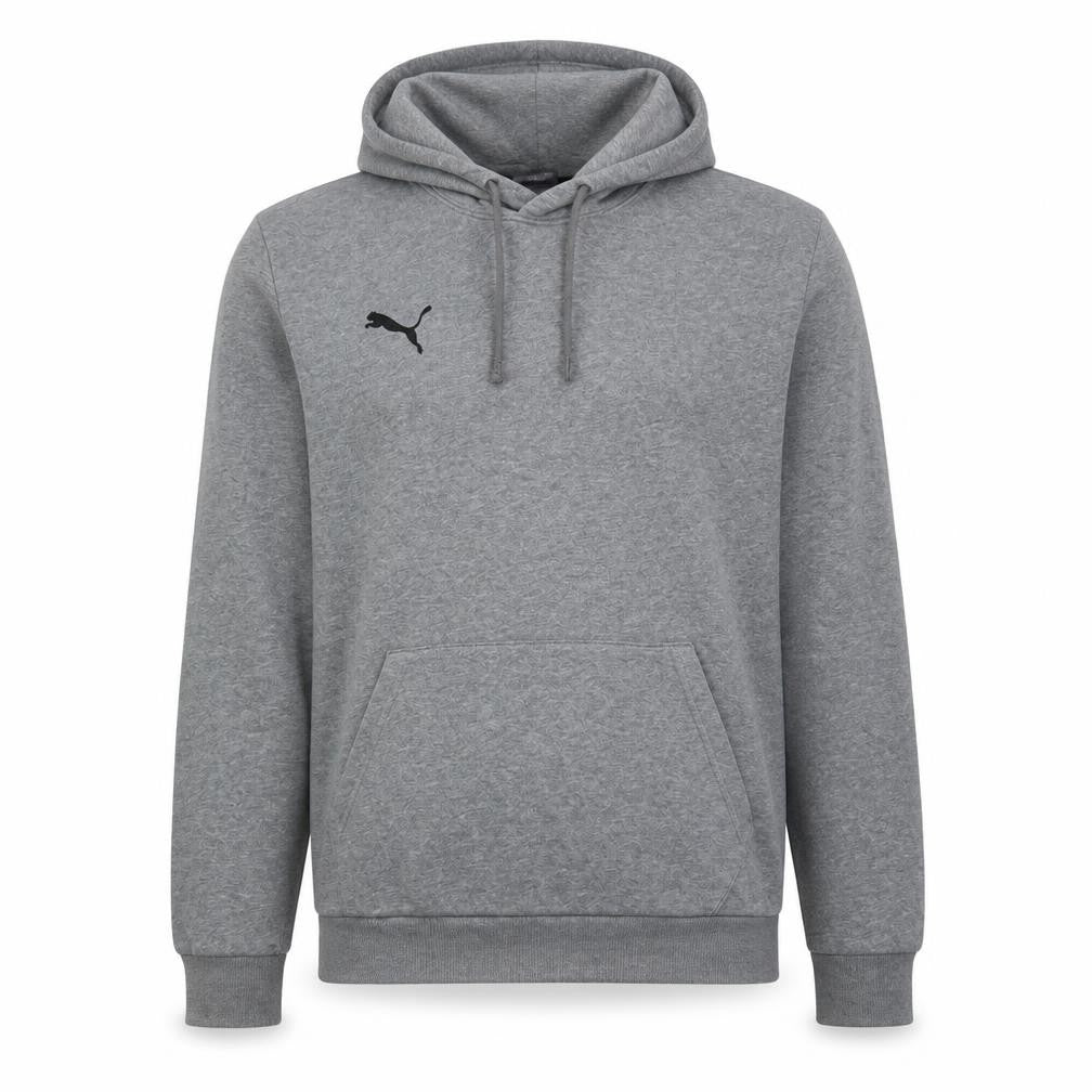 Puma Mens Grey Pullover Hoodie L Sports Logo Sweatshirt