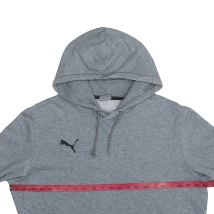 Puma Mens Grey Pullover Hoodie L Sports Logo Sweatshirt