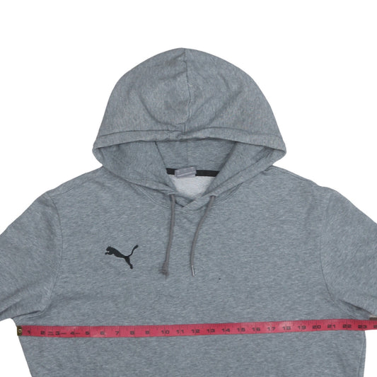 Puma Mens Grey Pullover Hoodie L Sports Logo Sweatshirt