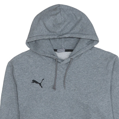 Puma Mens Grey Pullover Hoodie L Sports Logo Sweatshirt