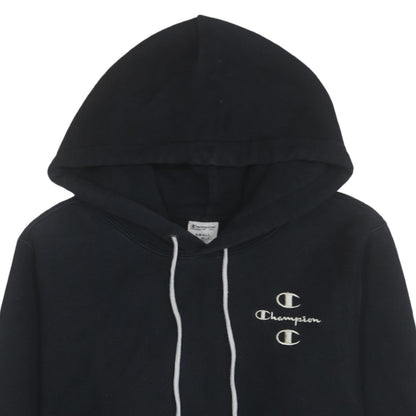 Champion Men’s Black Pullover Hoodie Small Logo Fleece Sweatshirt