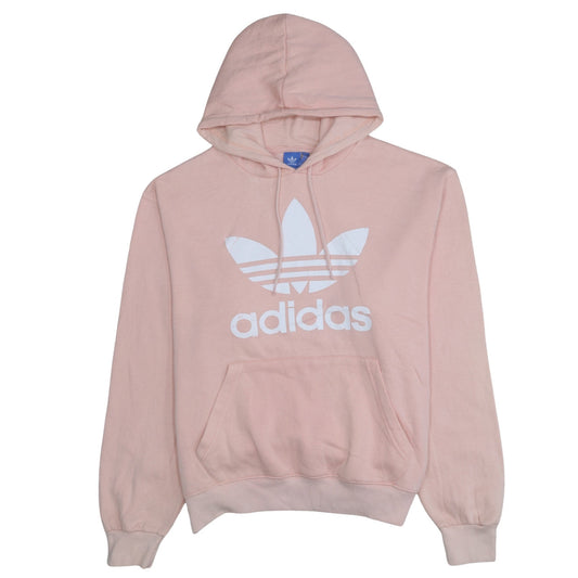 Adidas Womens Pink Pullover Hoodie XL Cotton Blend Casual