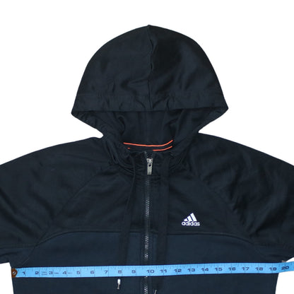 Adidas Men's Black Full Zip Hoodie Small Performance Essentials