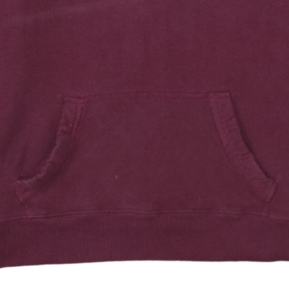 Hollister Women Burgundy Pullover Hoodie L Cotton Blend Butterfly Print