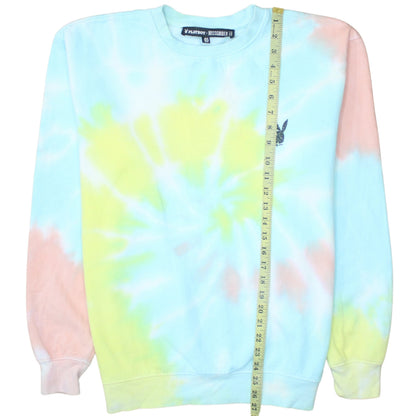 Playboy x Missguided Women's Multicoloured Tie Dye Pullover Sweatshirt Medium