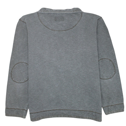 Weird Fish Men’s Grey XL Henley 1/4 Zip Cotton Sweatshirt