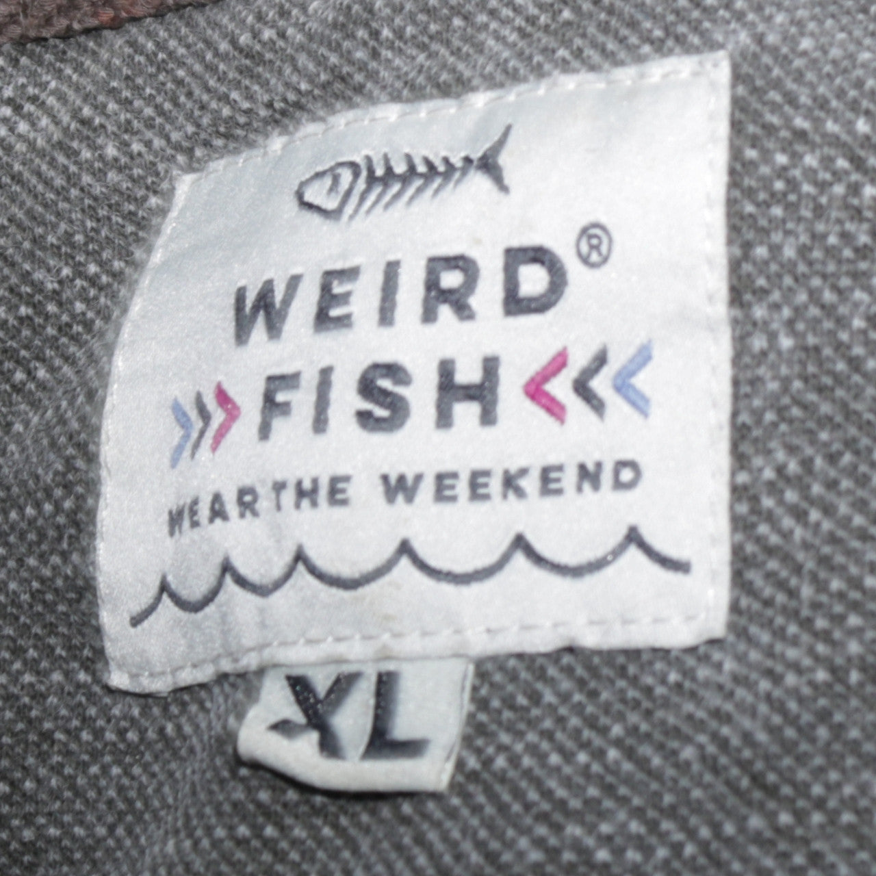 Weird Fish Men’s Grey XL Henley 1/4 Zip Cotton Sweatshirt