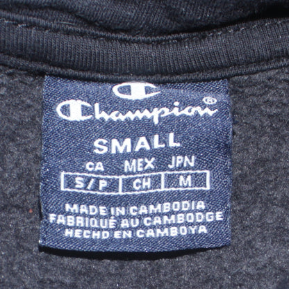 Champion Men's Black & White Small Pullover Hoodie Jumper
