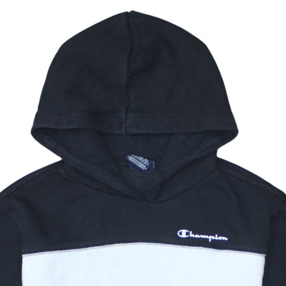 Champion Men's Black & White Small Pullover Hoodie Jumper