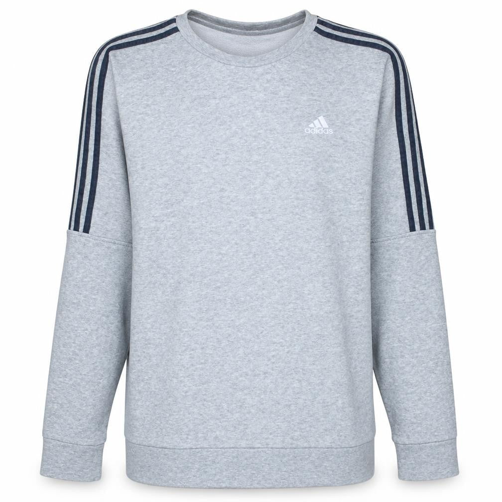 Adidas Men's Grey Crew Neck Pullover Sweatshirt Medium