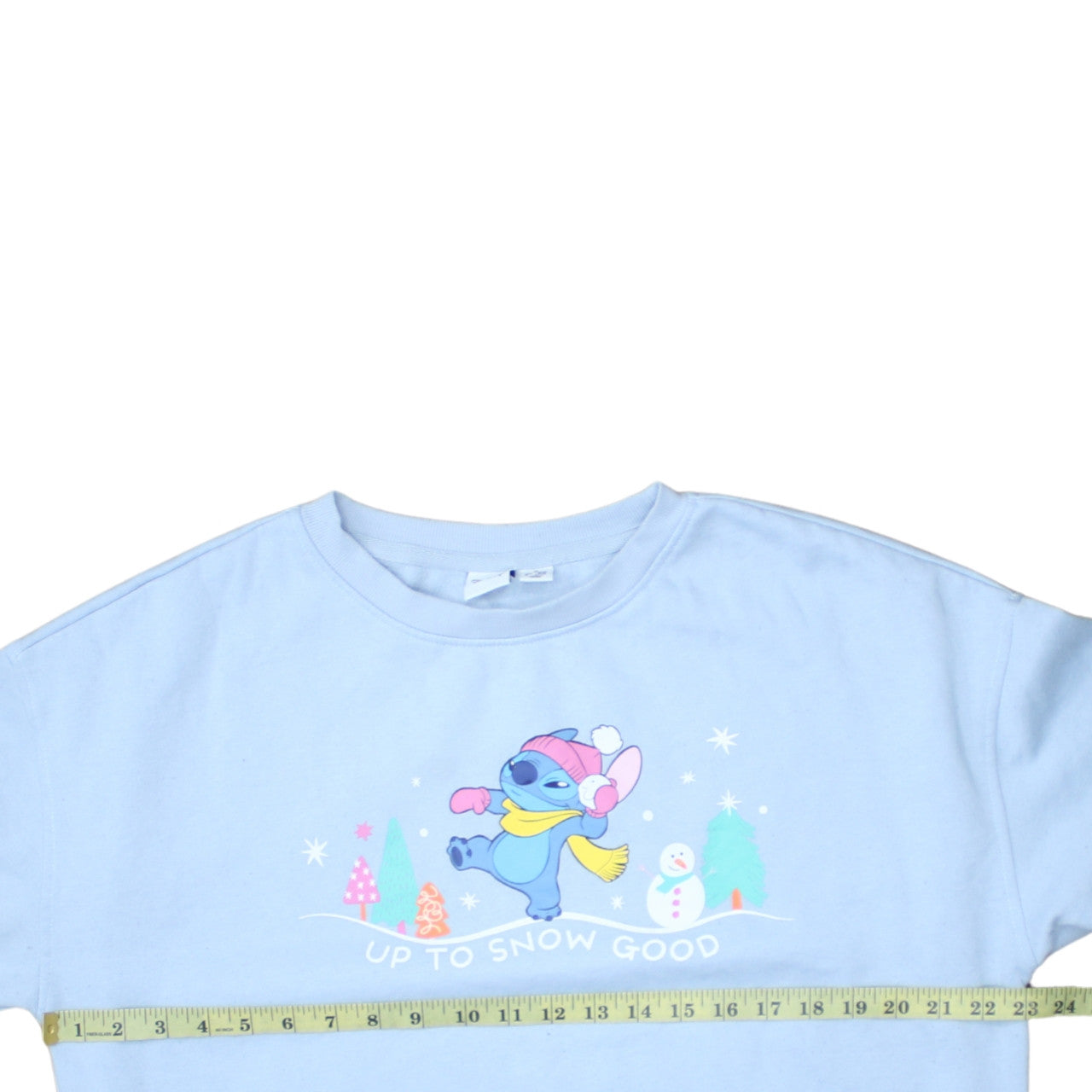 Disney Primark Women Blue Stitch Christmas Sweatshirt M 12/14