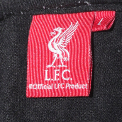 Liverpool FC Men's Black Polo Shirt L Embroidered Crest Cotton