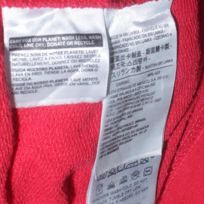 Levi's Red Hoodie Medium Cotton Logo Pullover for Women