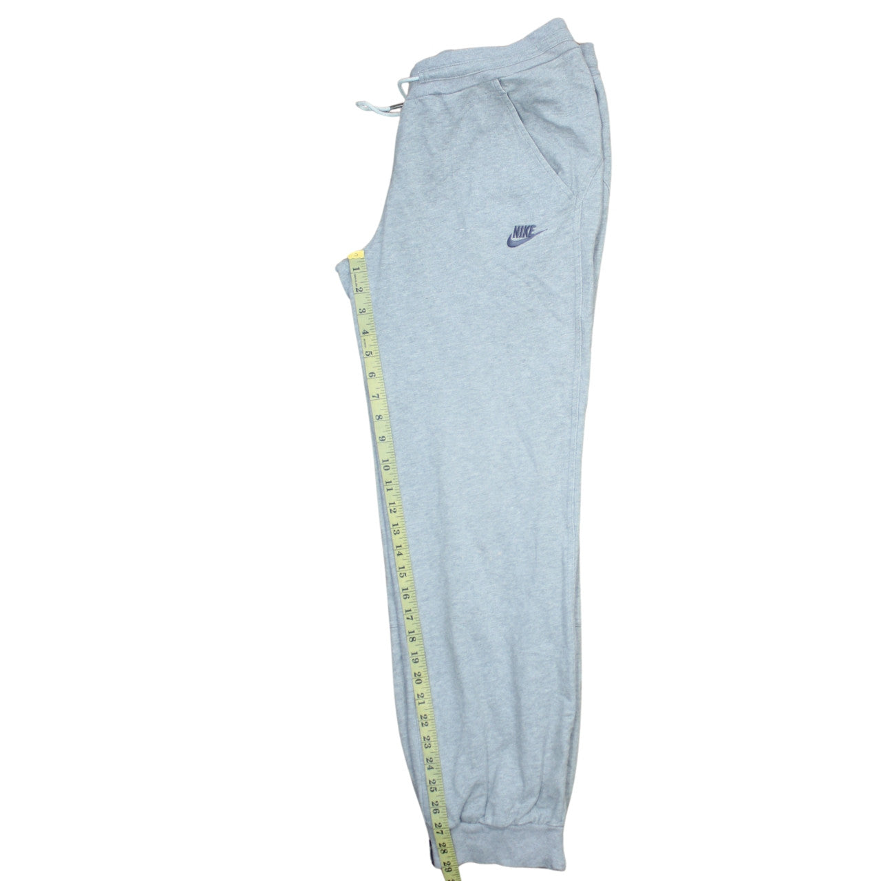 Nike Womens Grey L Sweatpants Tapered Fleece Casual Trousers