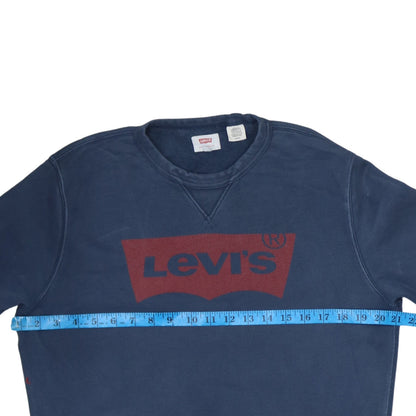 Levi's Men's Blue Logo Crew Neck Sweatshirt Size S