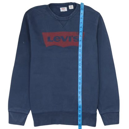 Levi's Men's Blue Logo Crew Neck Sweatshirt Size S