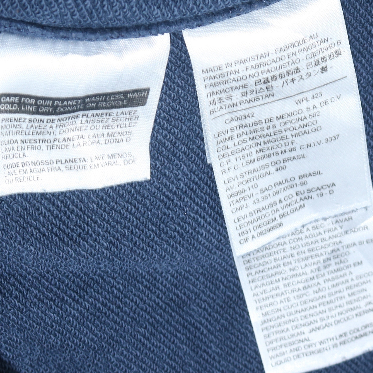 Levi's Men's Blue Logo Crew Neck Sweatshirt Size S