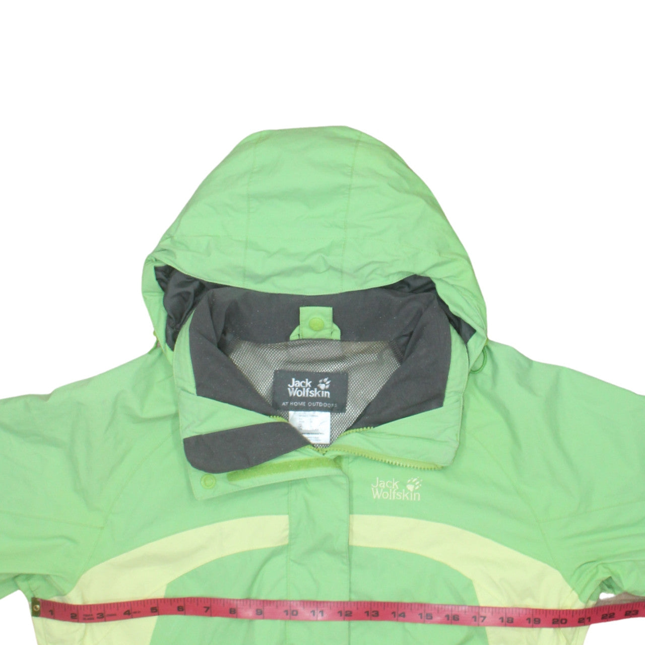 Jack Wolfskin Women's Green Waterproof Hooded Rain Jacket Size 16