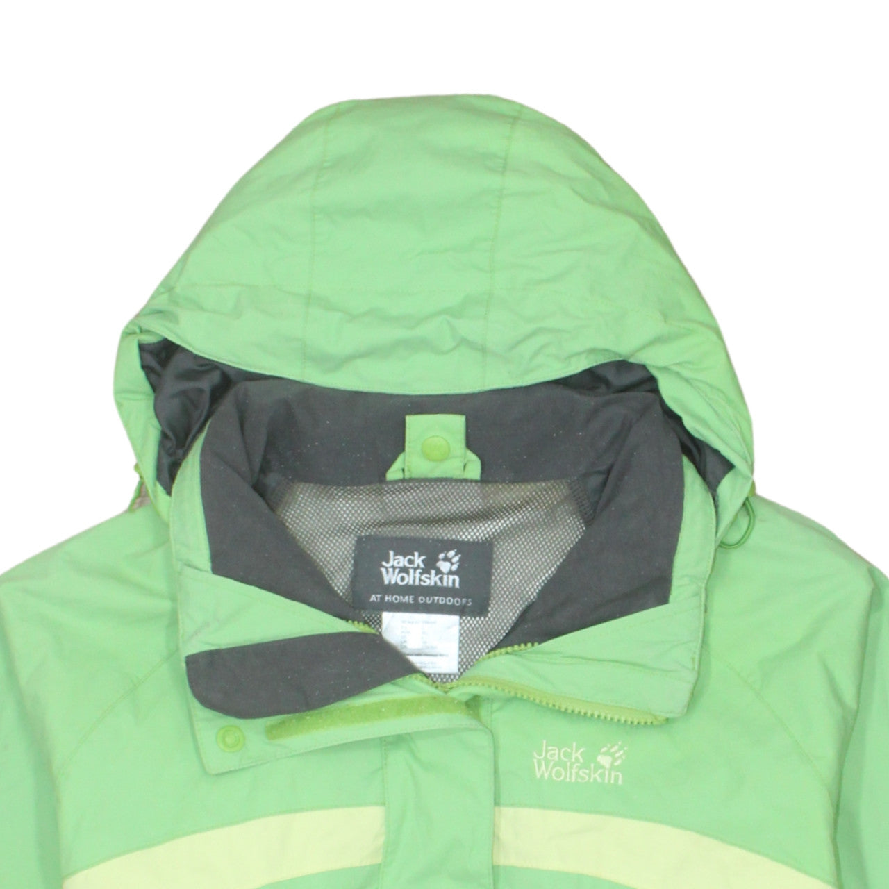 Jack Wolfskin Women's Green Waterproof Hooded Rain Jacket Size 16