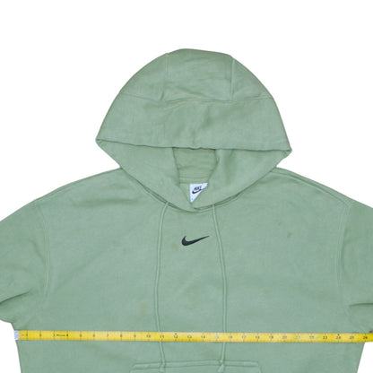 Nike Women's Green Pullover Hoodie M Relaxed Fit Cotton Blend