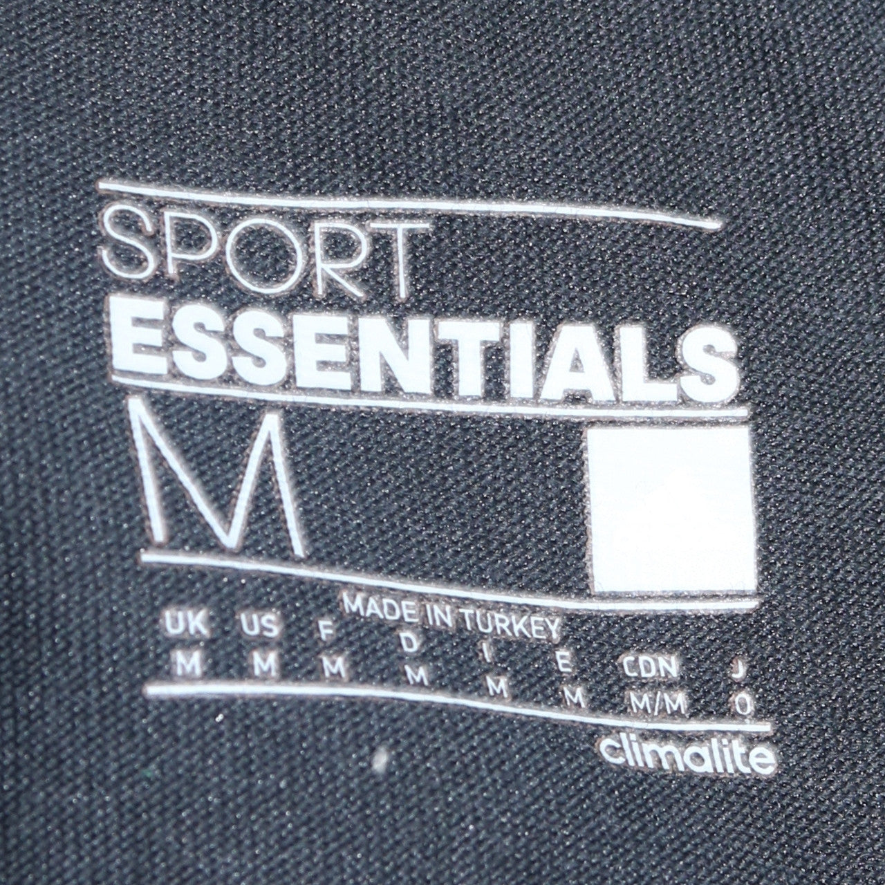 Adidas Men's Black Sport Essentials Climalite T-Shirt Size M
