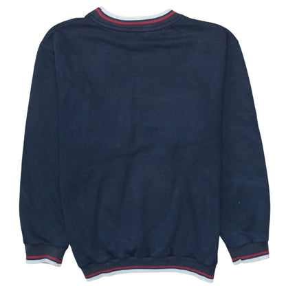 Fila Womens Navy Blue Logo Sweatshirt Size 6 Classic Pullover