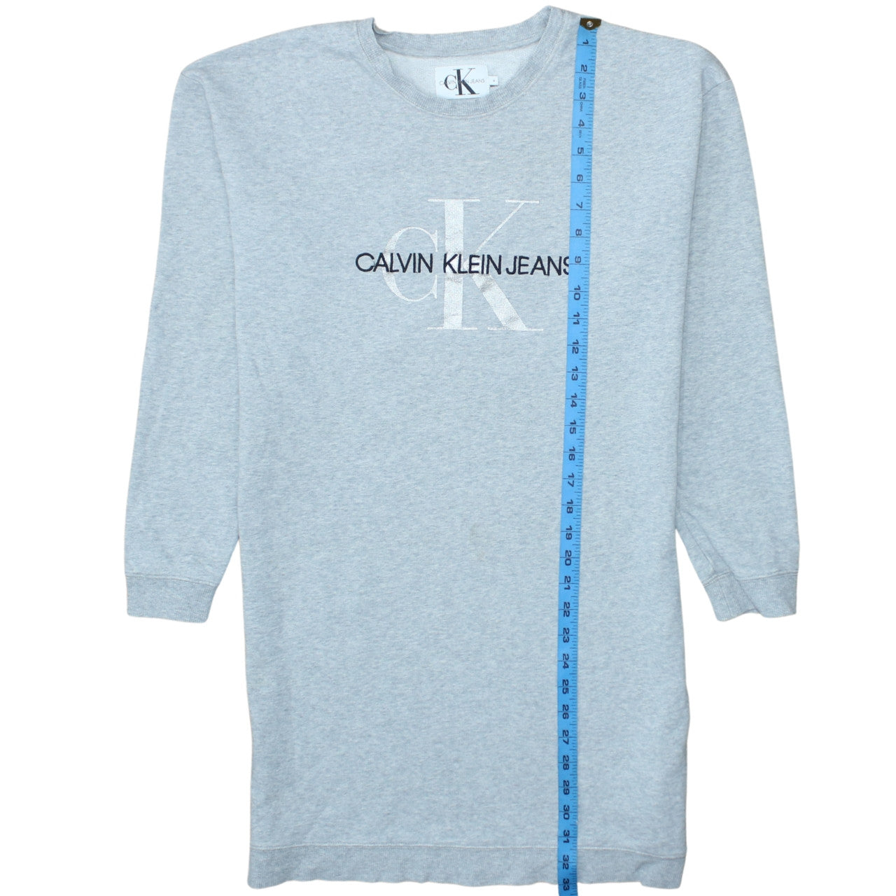 Calvin Klein Jeans Women's Grey Size 16 Logo T-Shirt Dress