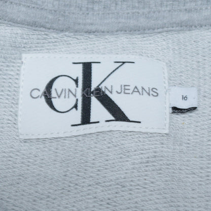 Calvin Klein Jeans Women's Grey Size 16 Logo T-Shirt Dress