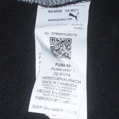 Puma Men’s Black Yellow White Colour Block Pullover Hoodie Small