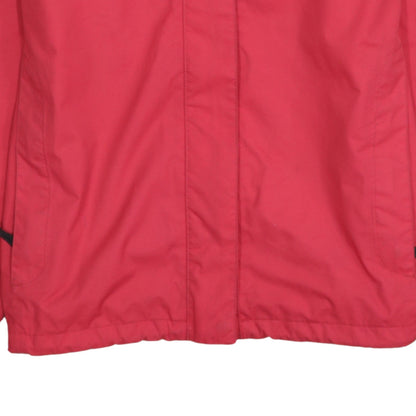 Jack Wolfskin Women's Red Waterproof Hooded Rain Jacket Size 14/16