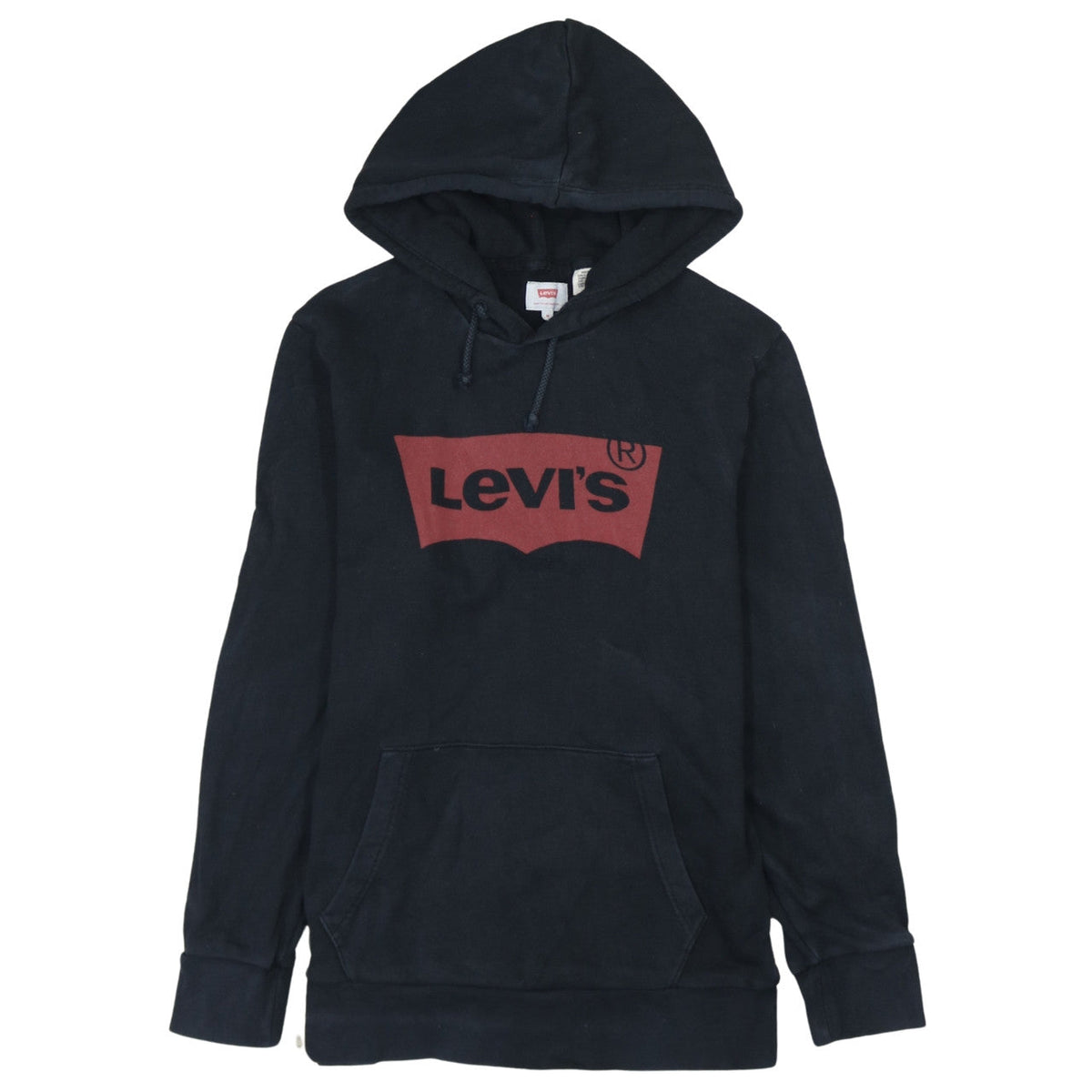 Levi's Womens Black Medium Pullover Hoodie with Logo Print