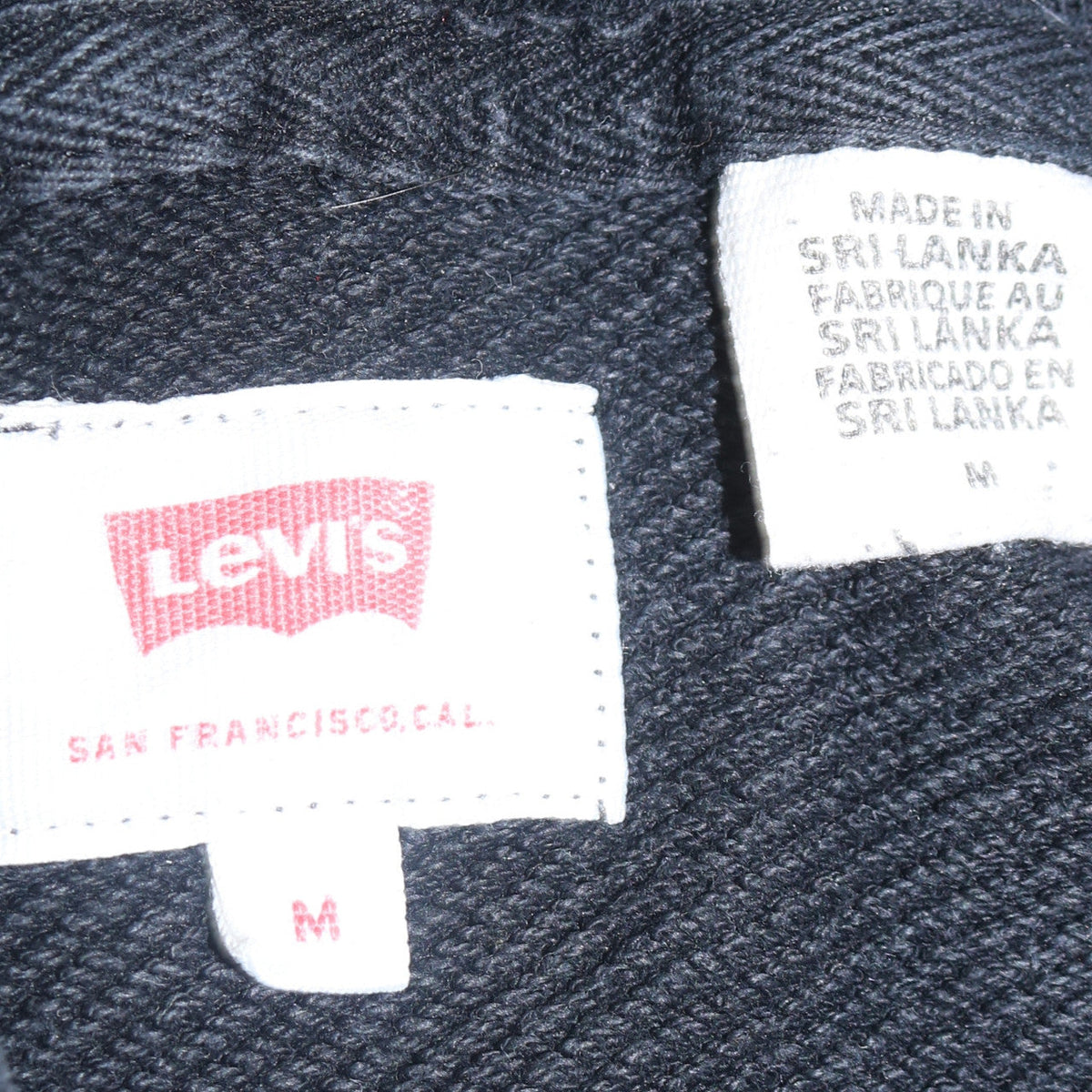 Levi's Womens Black Medium Pullover Hoodie with Logo Print