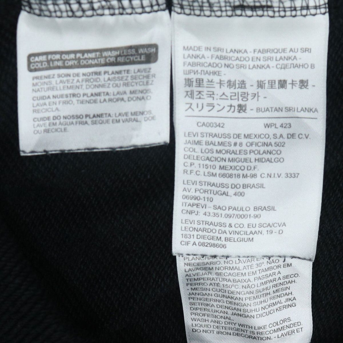 Levi's Womens Black Medium Pullover Hoodie with Logo Print